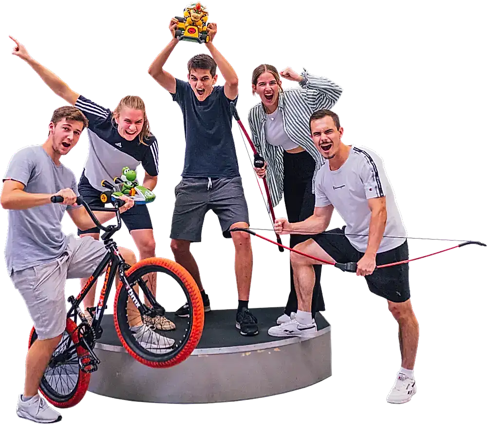 team jubelt in der bashzone